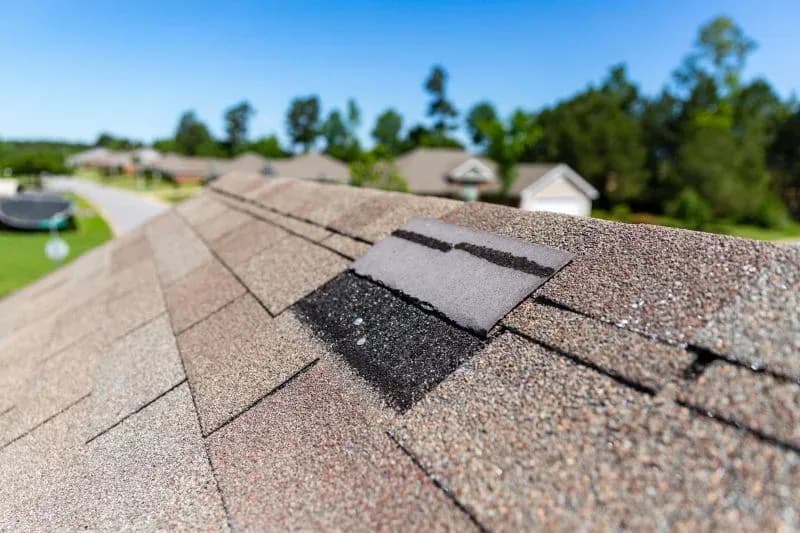 Damaged roof showing signs of wear in Milwaukee, WI home, indicating the need for new roof installation by Empire Home Remodeling