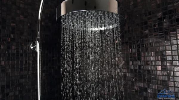 Tub-to-shower conversion with built-in seat installed by Empire Home Remodeling in Milwaukee, WI home