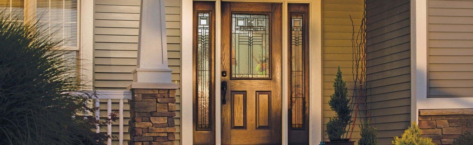 New entry door installed in Milwaukee, WI home by Empire Home Remodeling, enhancing curb appeal