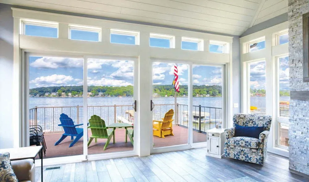 Sliding patio door installation in Milwaukee, WI home by Empire Home Remodeling, enhancing space and style