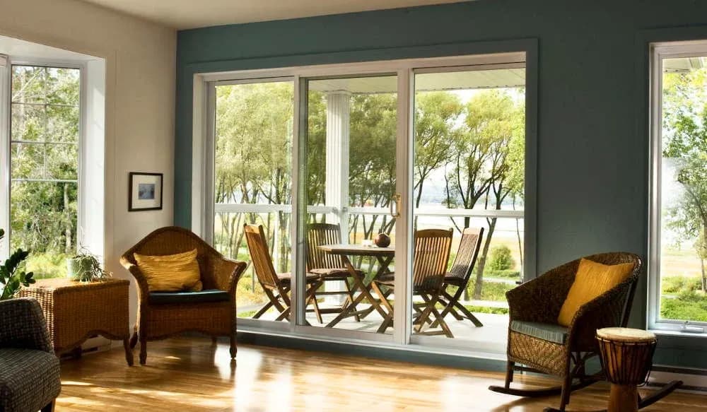 Patio doors installed by Empire Home Remodeling in Milwaukee, WI showcasing elegant design and energy-efficient performance